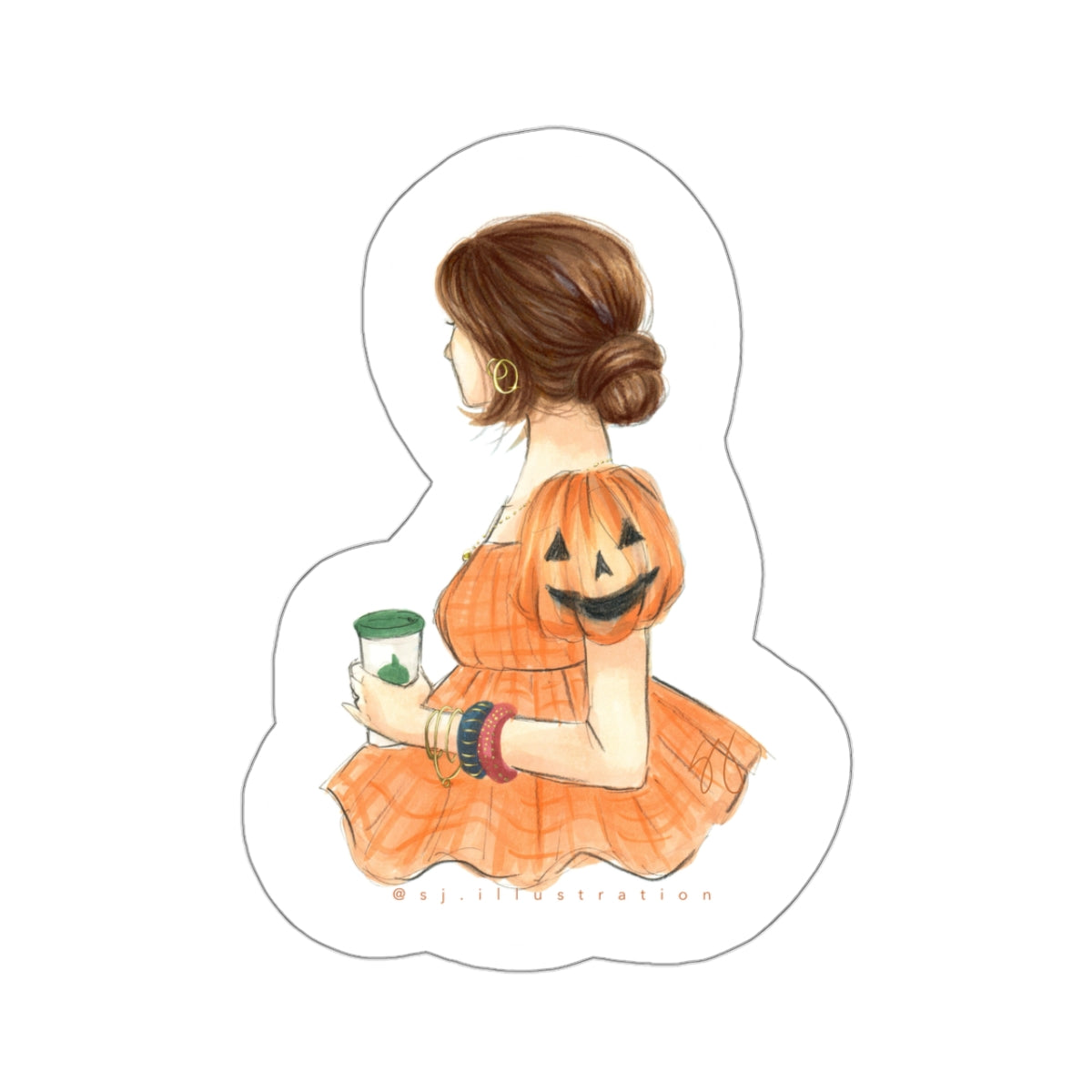 Jack o' Lantern Sleeves | Sticker