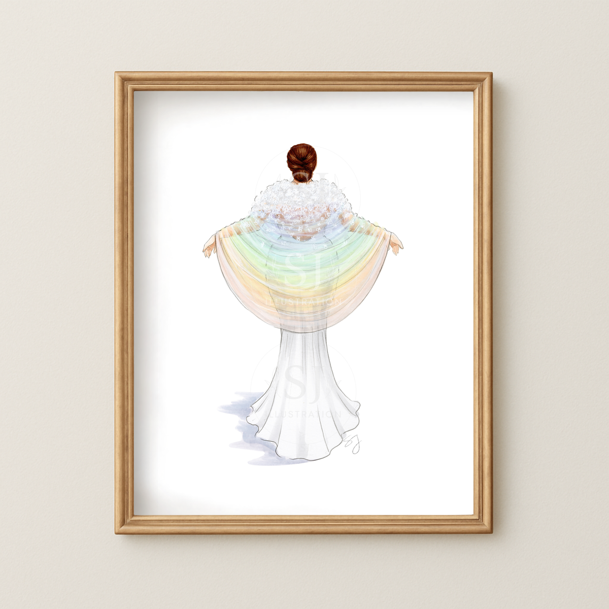 Rainbow Bride | Bridal Fashion Illustration (ART PRINT)