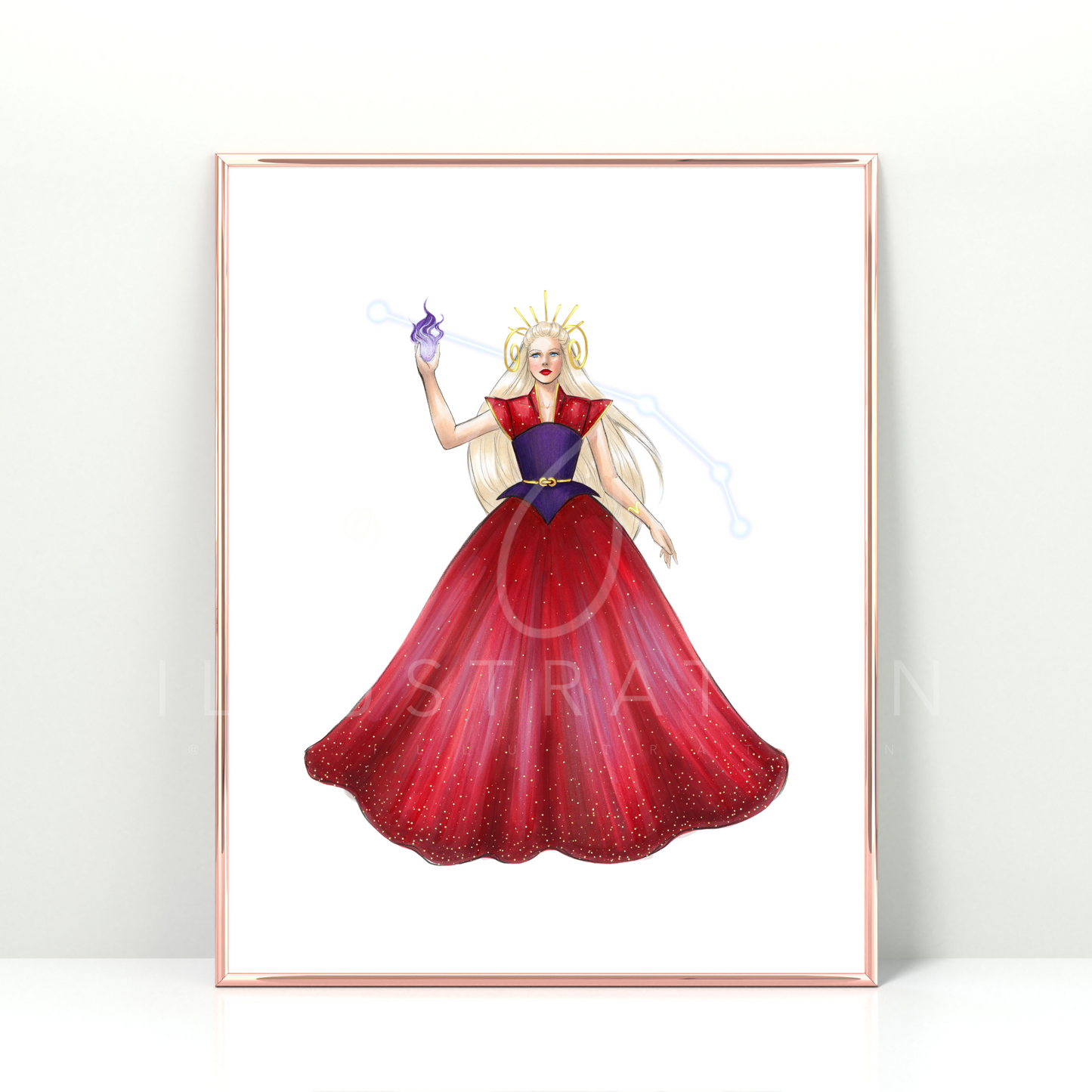Aries (series 1) | Zodiac Fashion Illustration (ART PRINT)