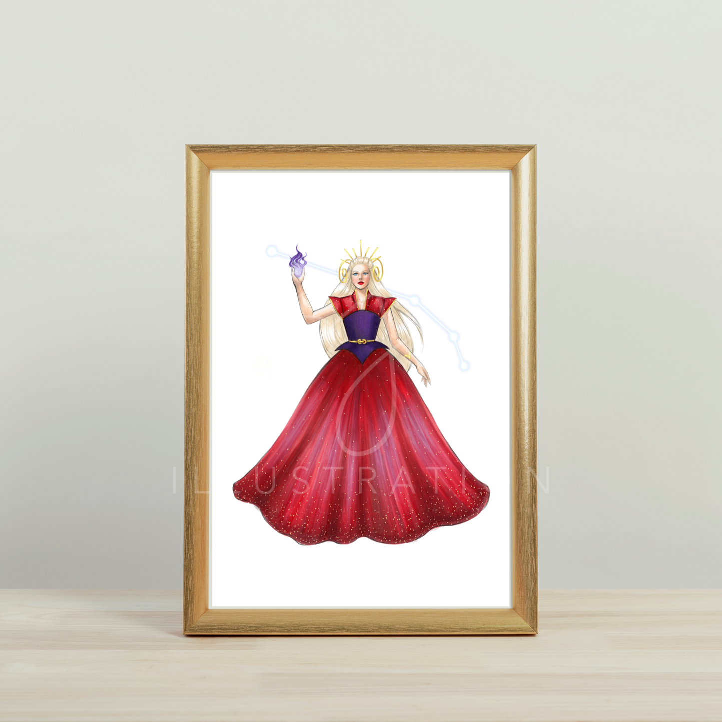 Aries (series 1) | Zodiac Fashion Illustration (ART PRINT)