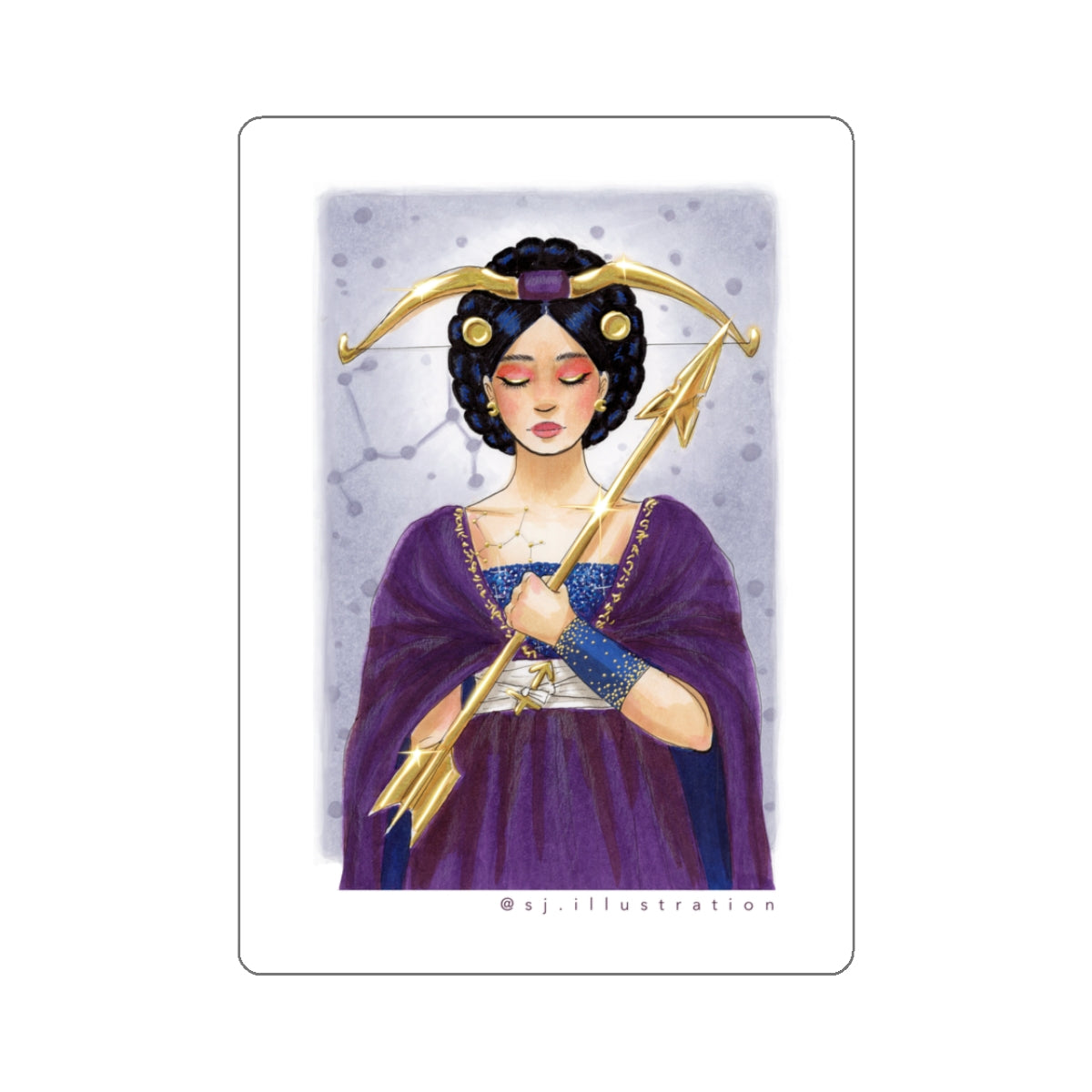 Sagittarius | Zodiac Fashion Illustration (Sticker)