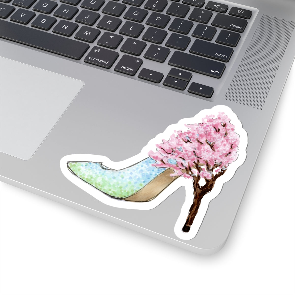 Step Into Spring (Cherry Blossom Heel) | Whimsical Stiletto Fashion Illustration (STICKER)