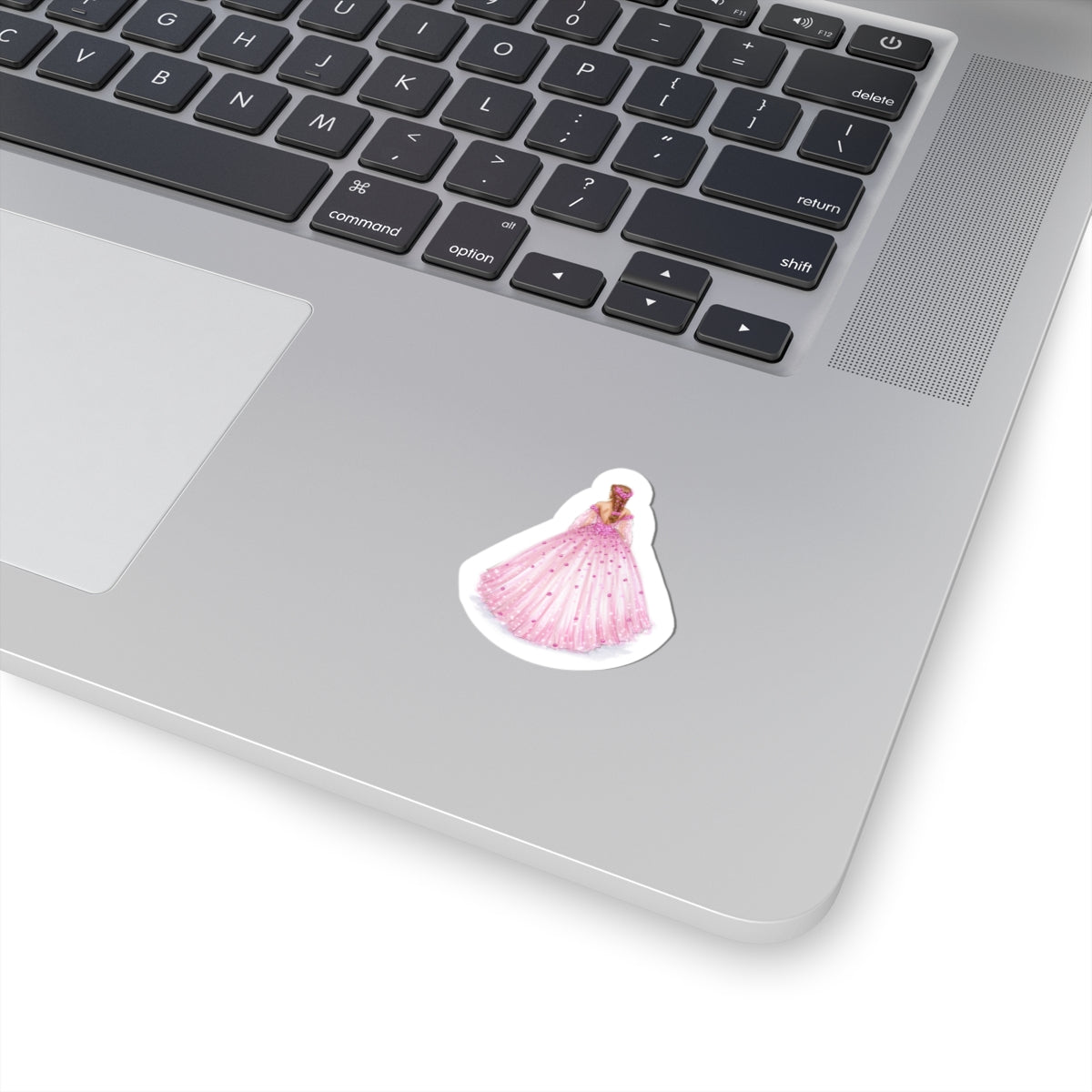 Pink Floral Ballgown | Sticker