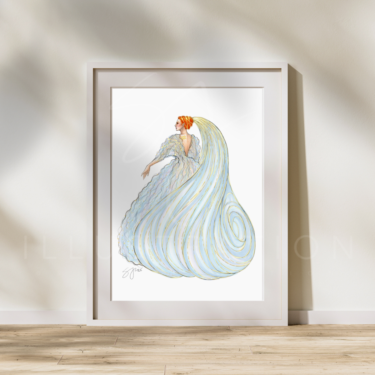 Aquarius | Zodiac Fashion Illustration (PRINT)