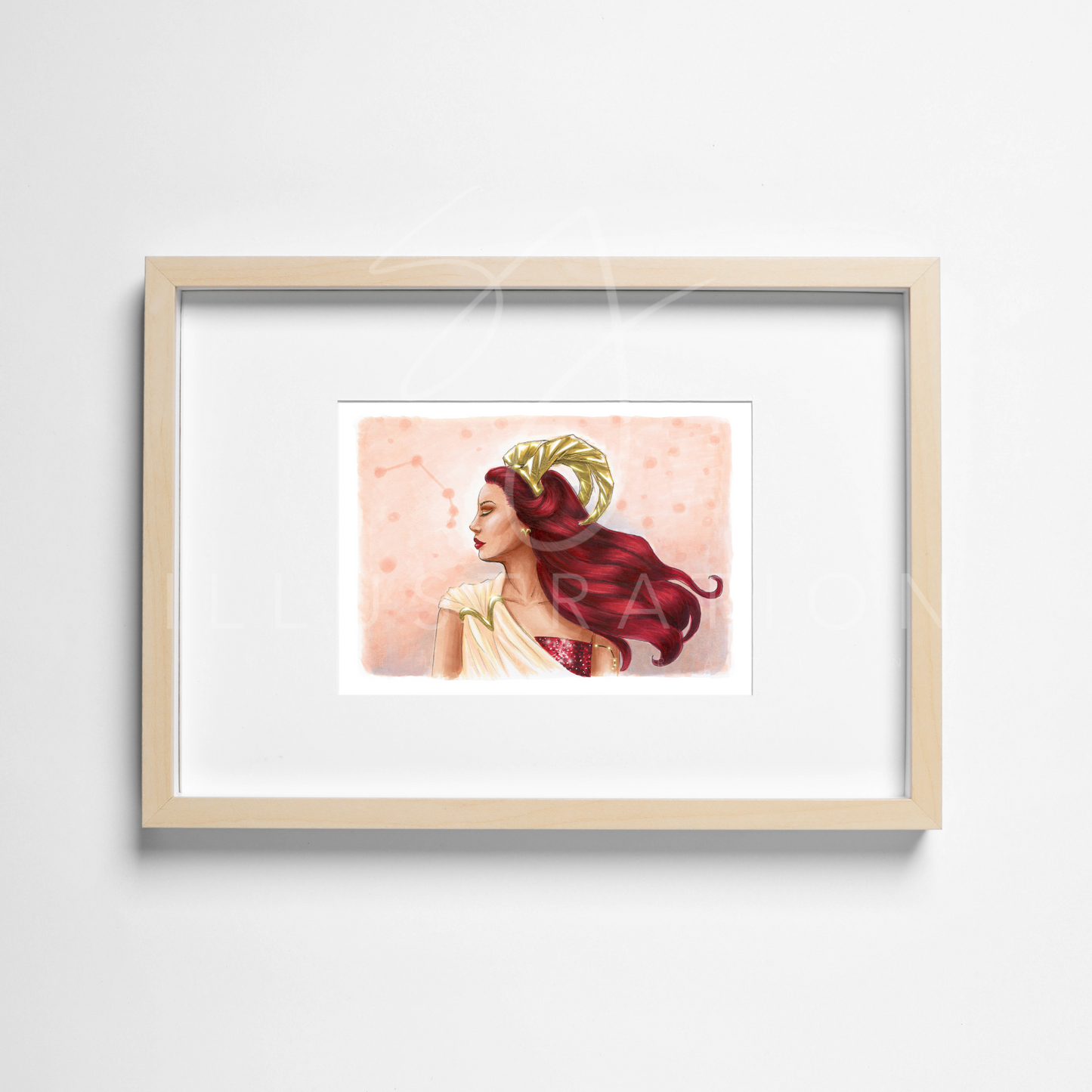 Aries | Zodiac Fashion Illustration (PRINT)