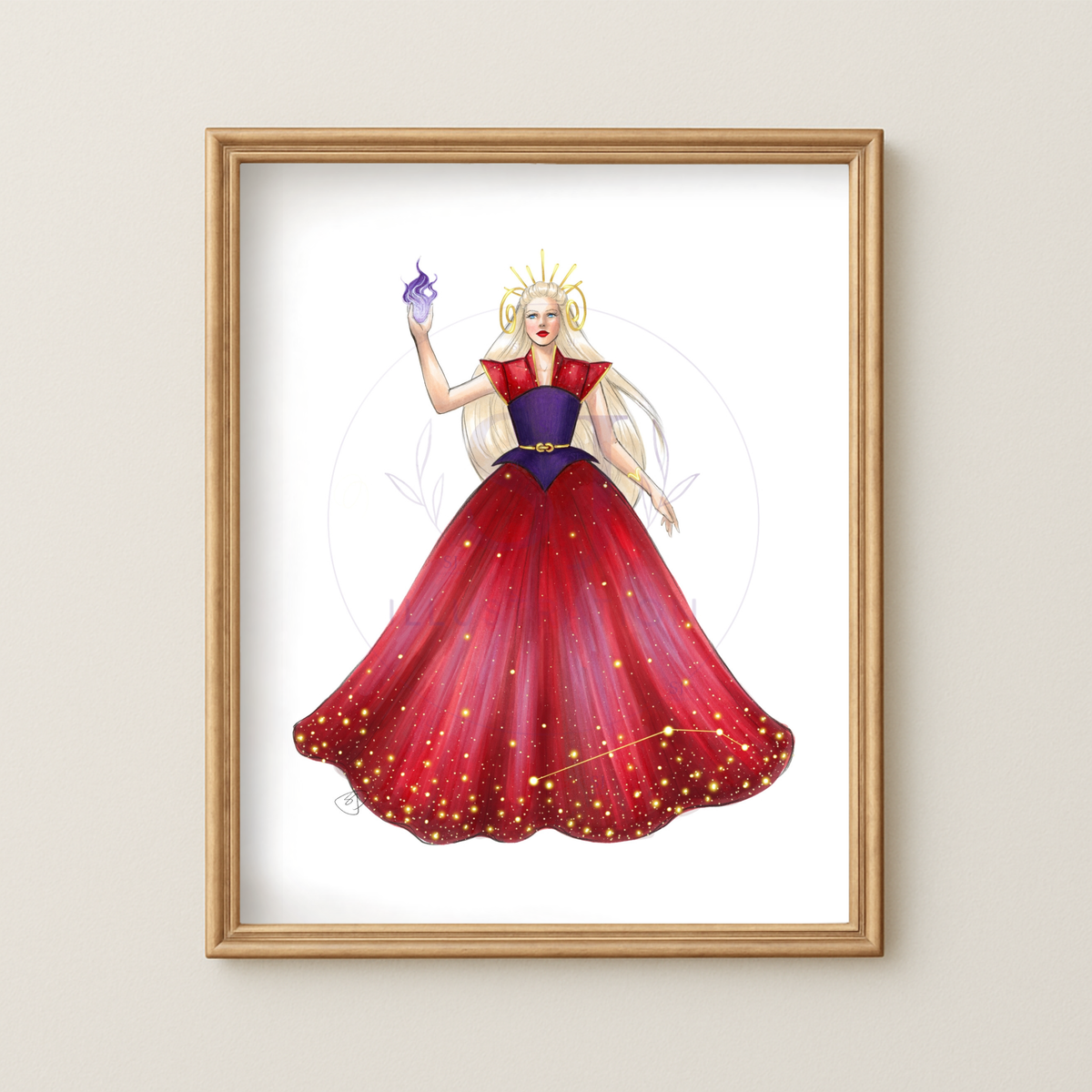 Aries (series 1) | Zodiac Fashion Illustration (ART PRINT)