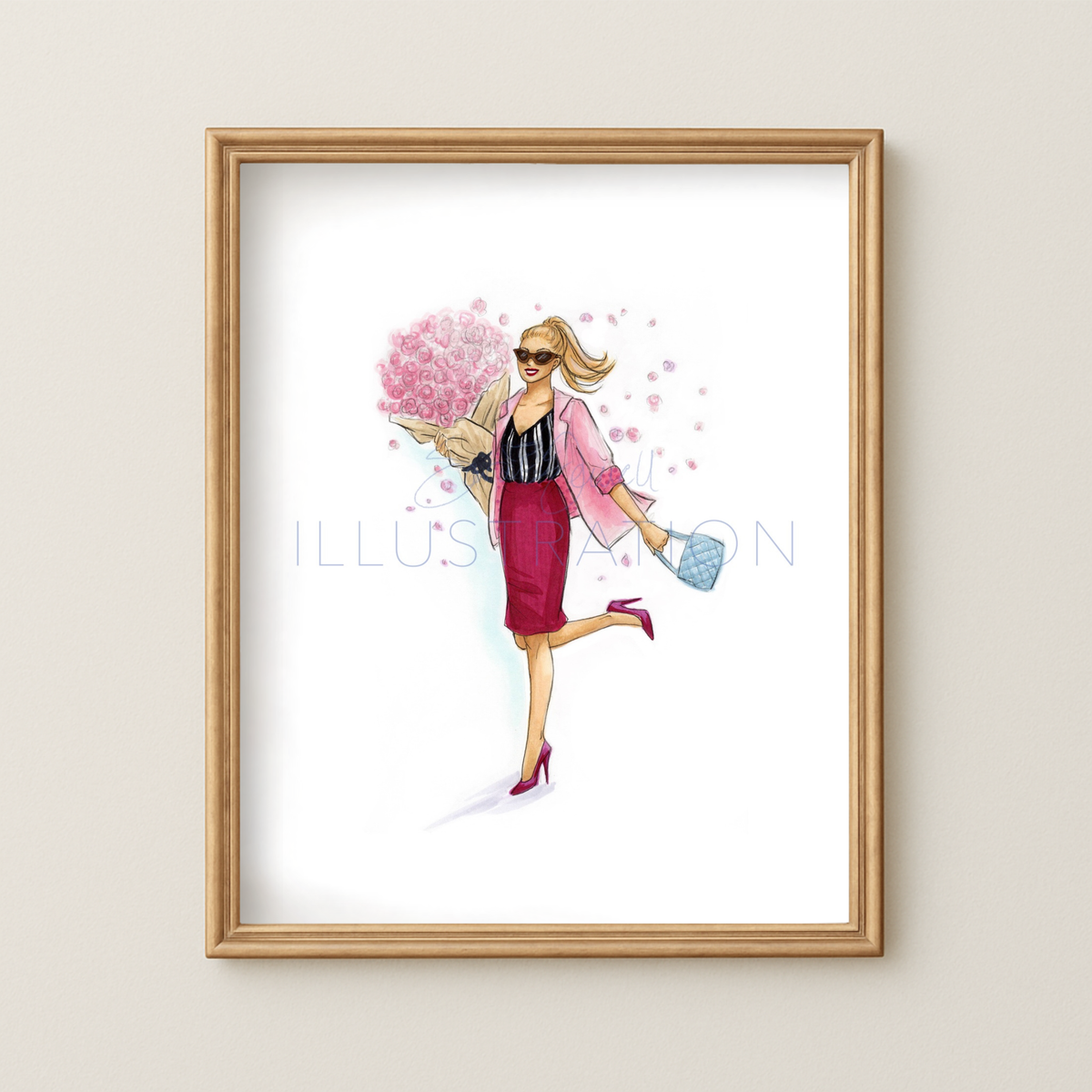 Bouquet Kind of Day | Spring Fashion Illustration (ART PRINT)