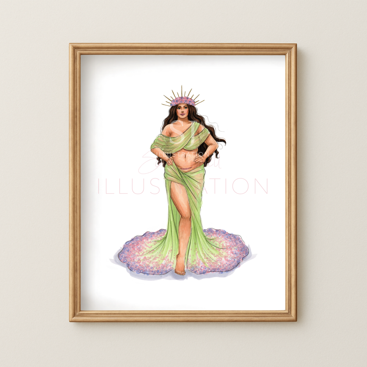 C-elebrating Motherhood | Inclusive Fashion Illustration (EMBELLISHED PRINT)