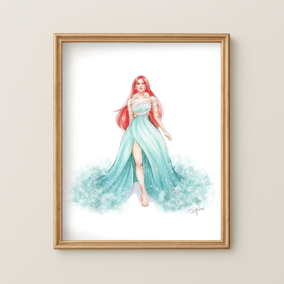 Cancer | Zodiac Fashion Illustration (ART PRINT)