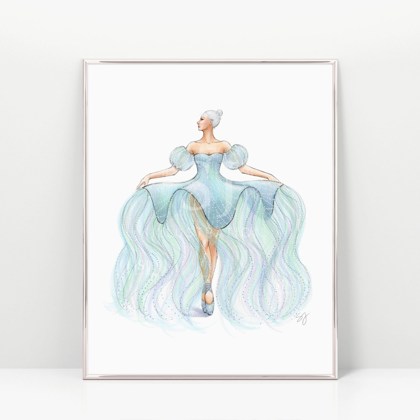 Dance of the Jellyfish | Whimsical Ballerina Fashion Illustration (ART PRINT)