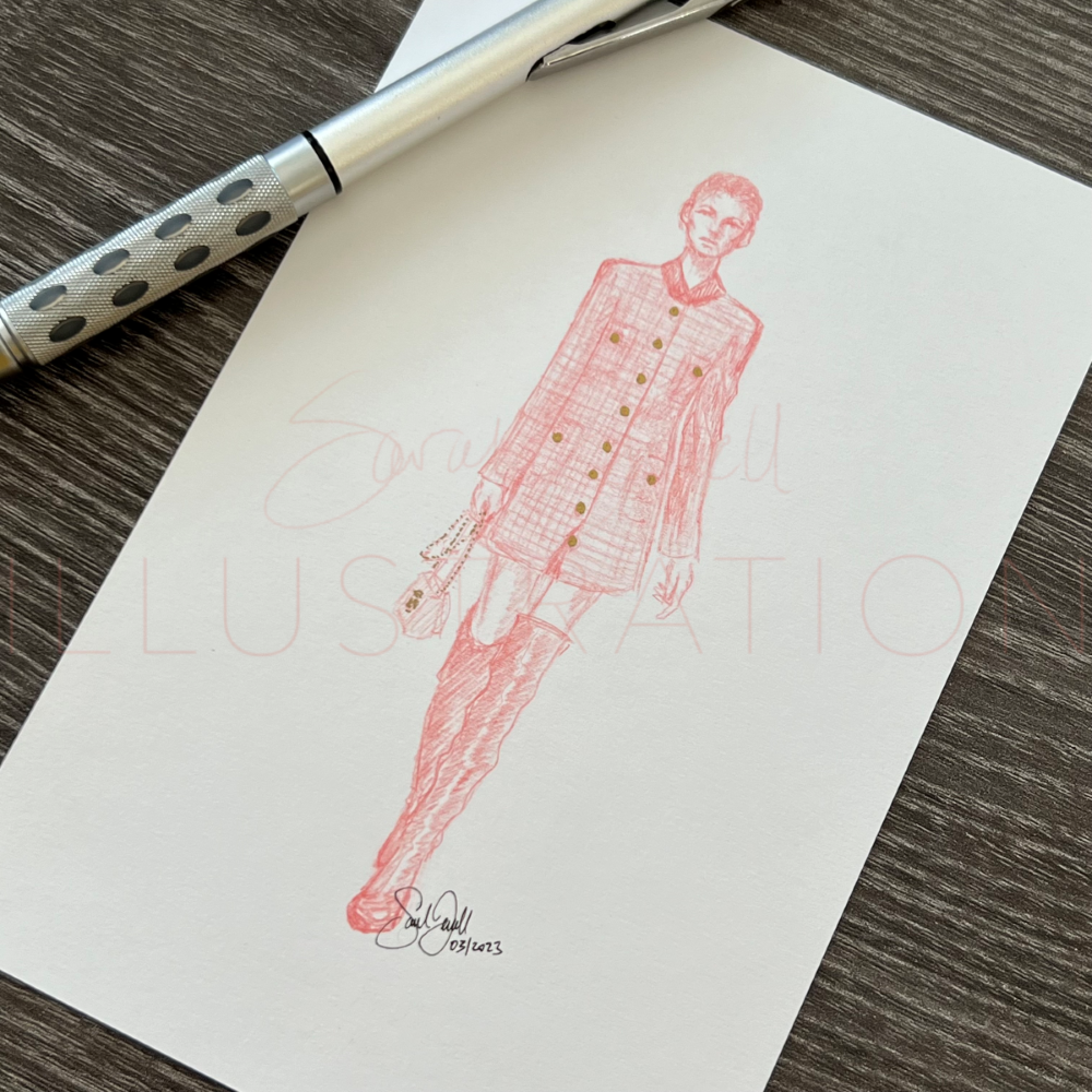 Runway Look Sketch | Fashion Illustration (ORIGINAL)