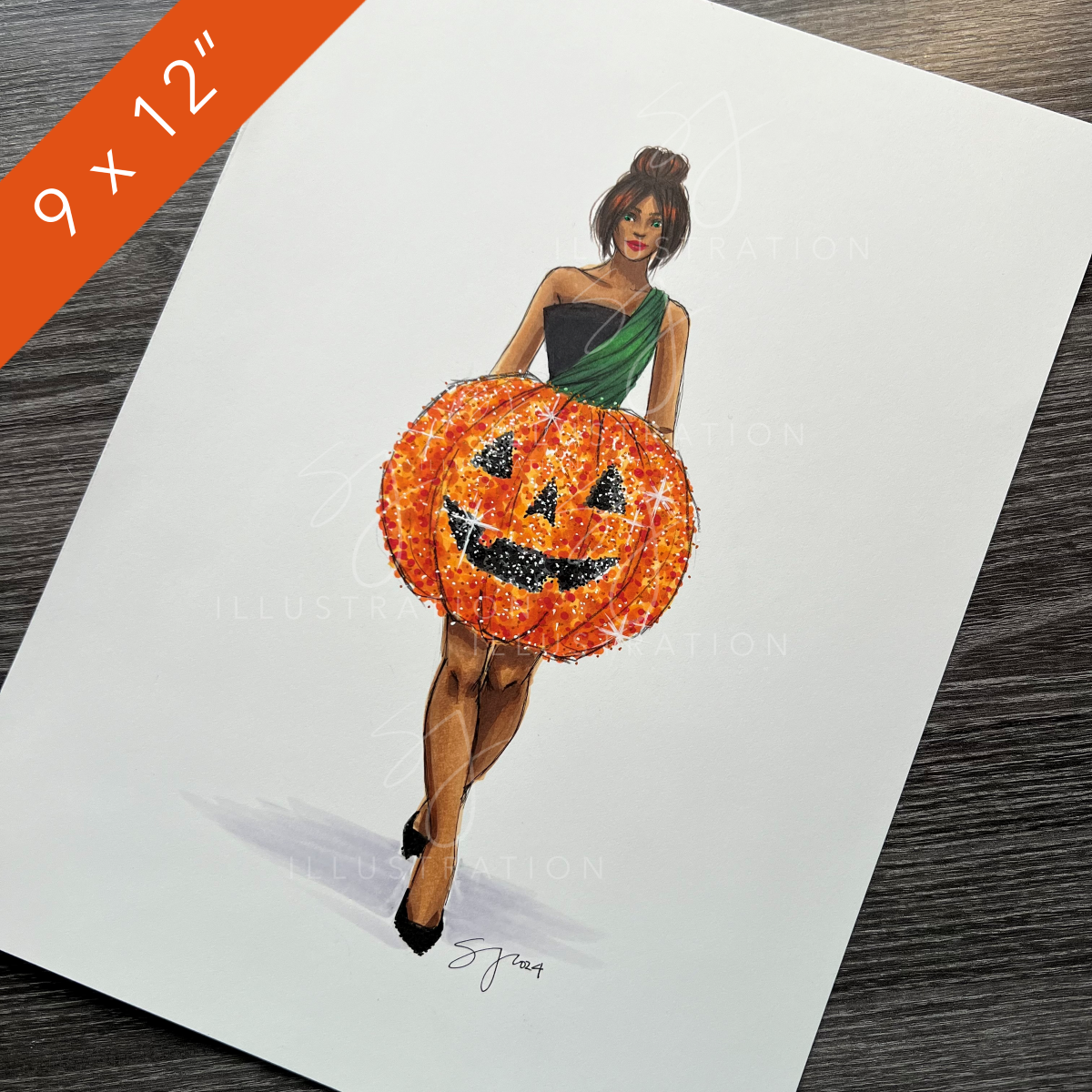 Lantern Bubble Dress | Fun Fashion Illustration (ORIGINAL)