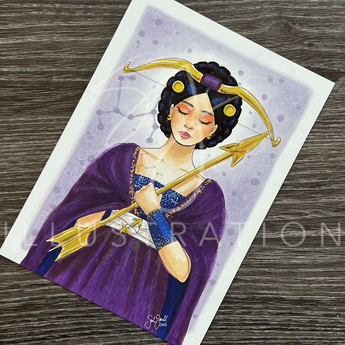 Sagittarius | Zodiac Fashion Illustration (ORIGINAL)