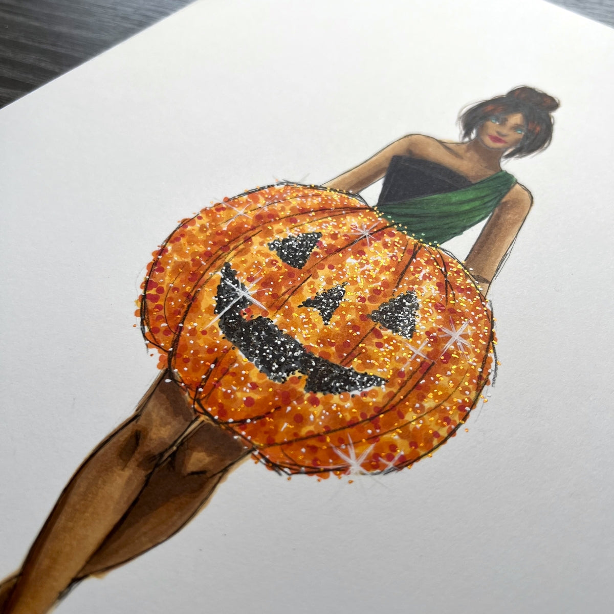 Lantern Bubble Dress | Fun Fashion Illustration (ORIGINAL)