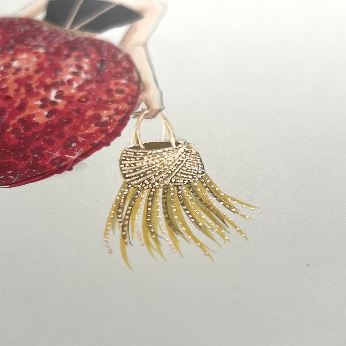 Bauble Bubble Dress | Holiday Fashion Illustration
