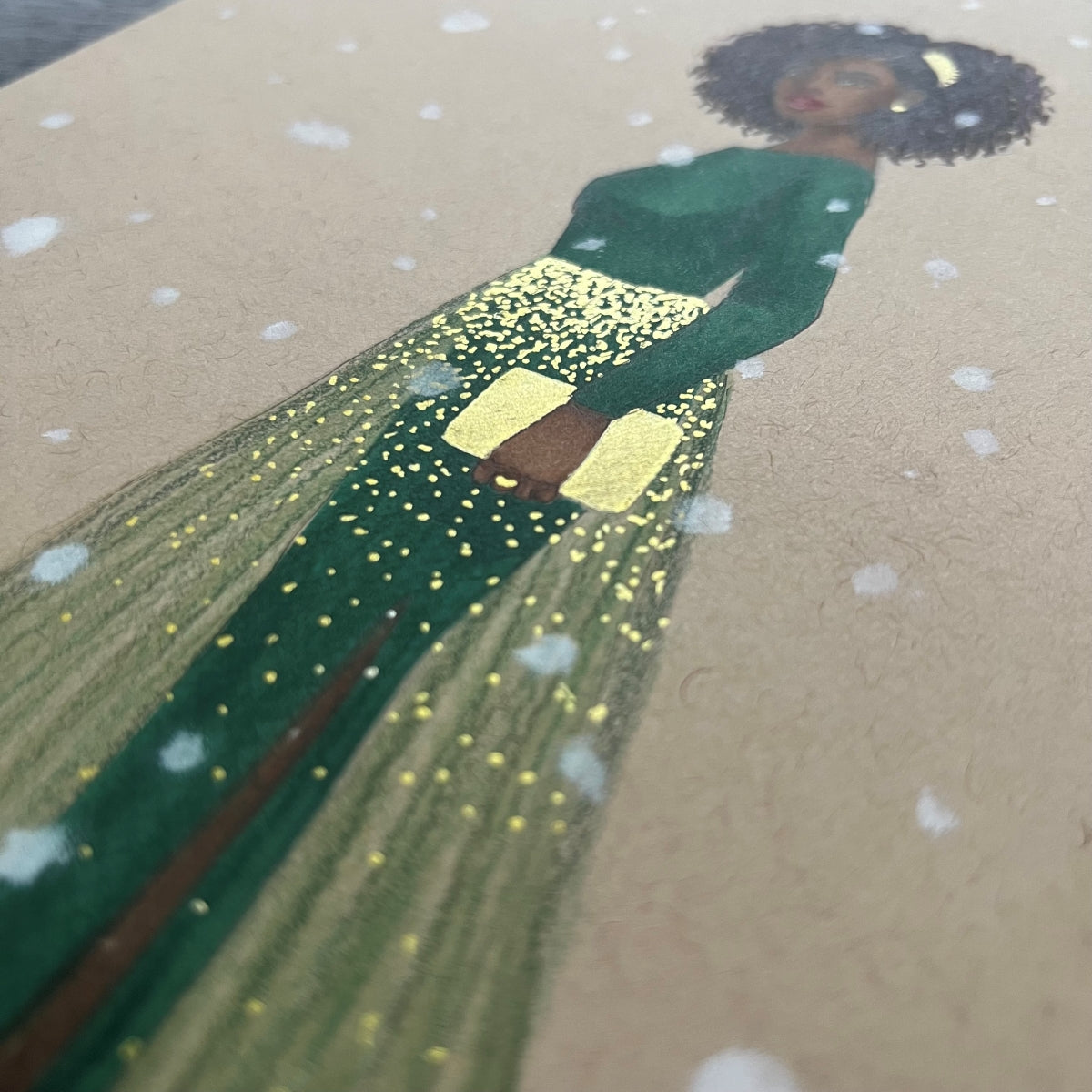 Sparkling Party Dress | Holiday Fashion Illustration
