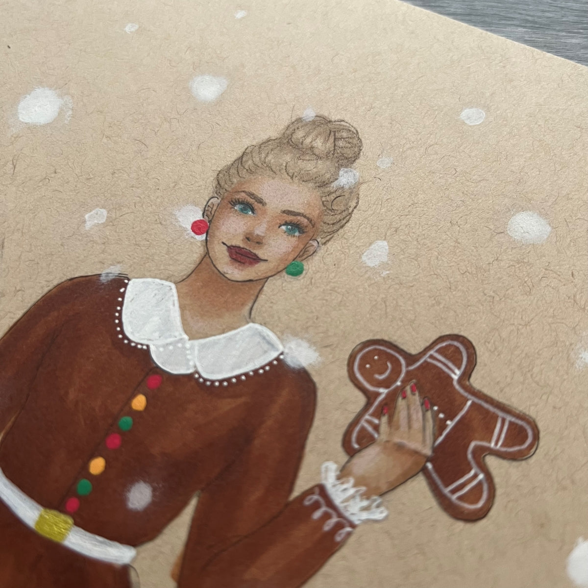 Gingerbread Dress | Holiday Fashion Illustration