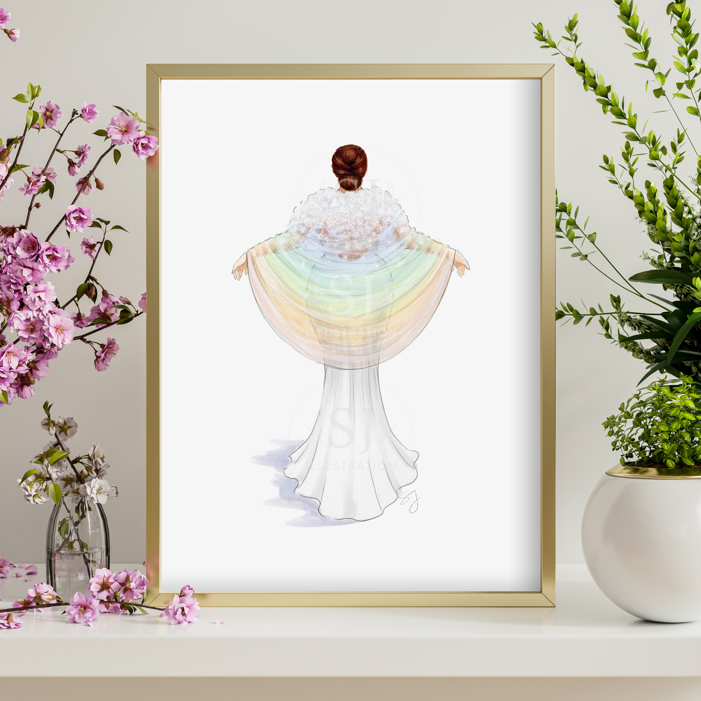I'll Be Your Rainbow | Bridal Fashion Illustration (ART PRINT)