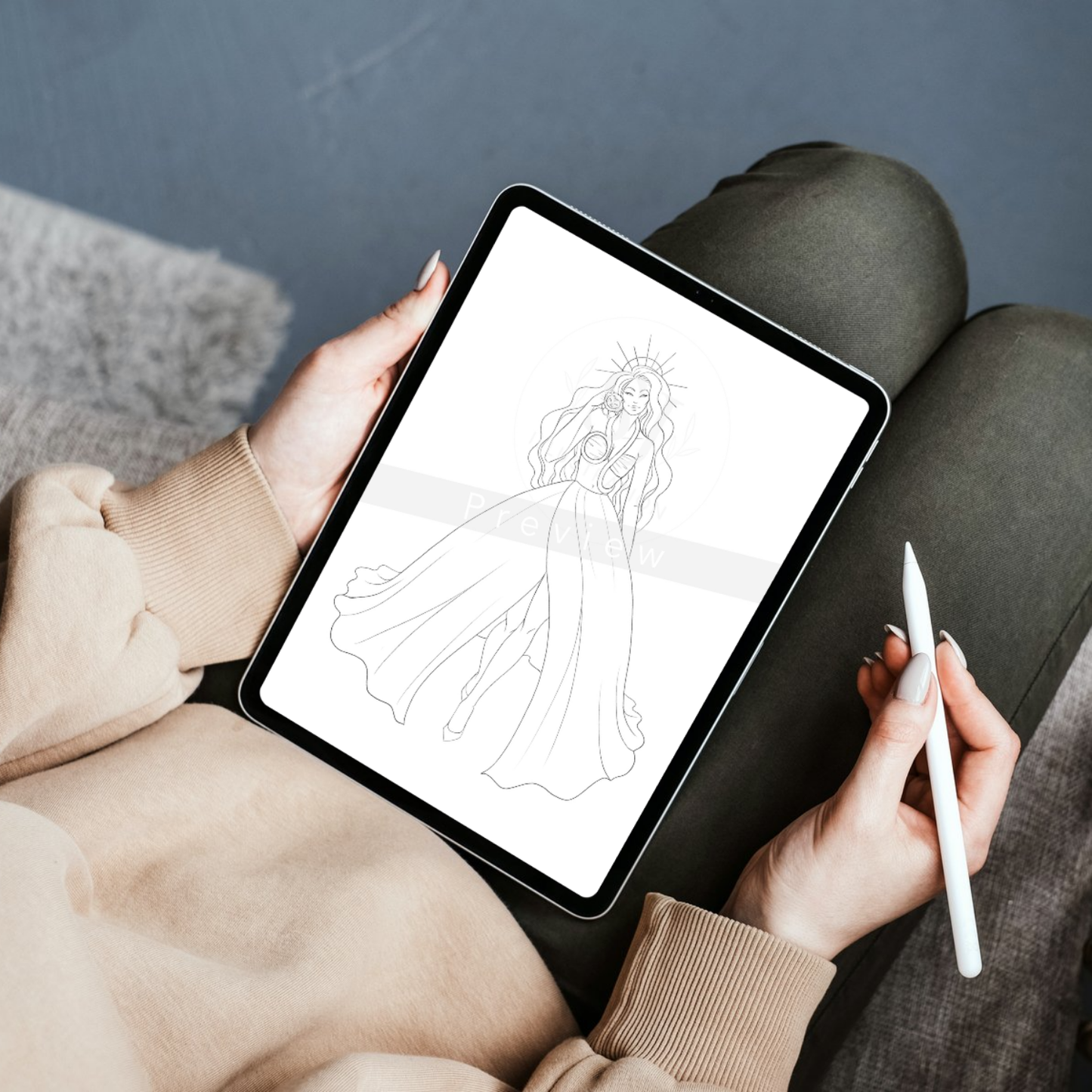 Leo | Zodiac Fashion (DIGITAL DOWNLOAD Coloring Page)