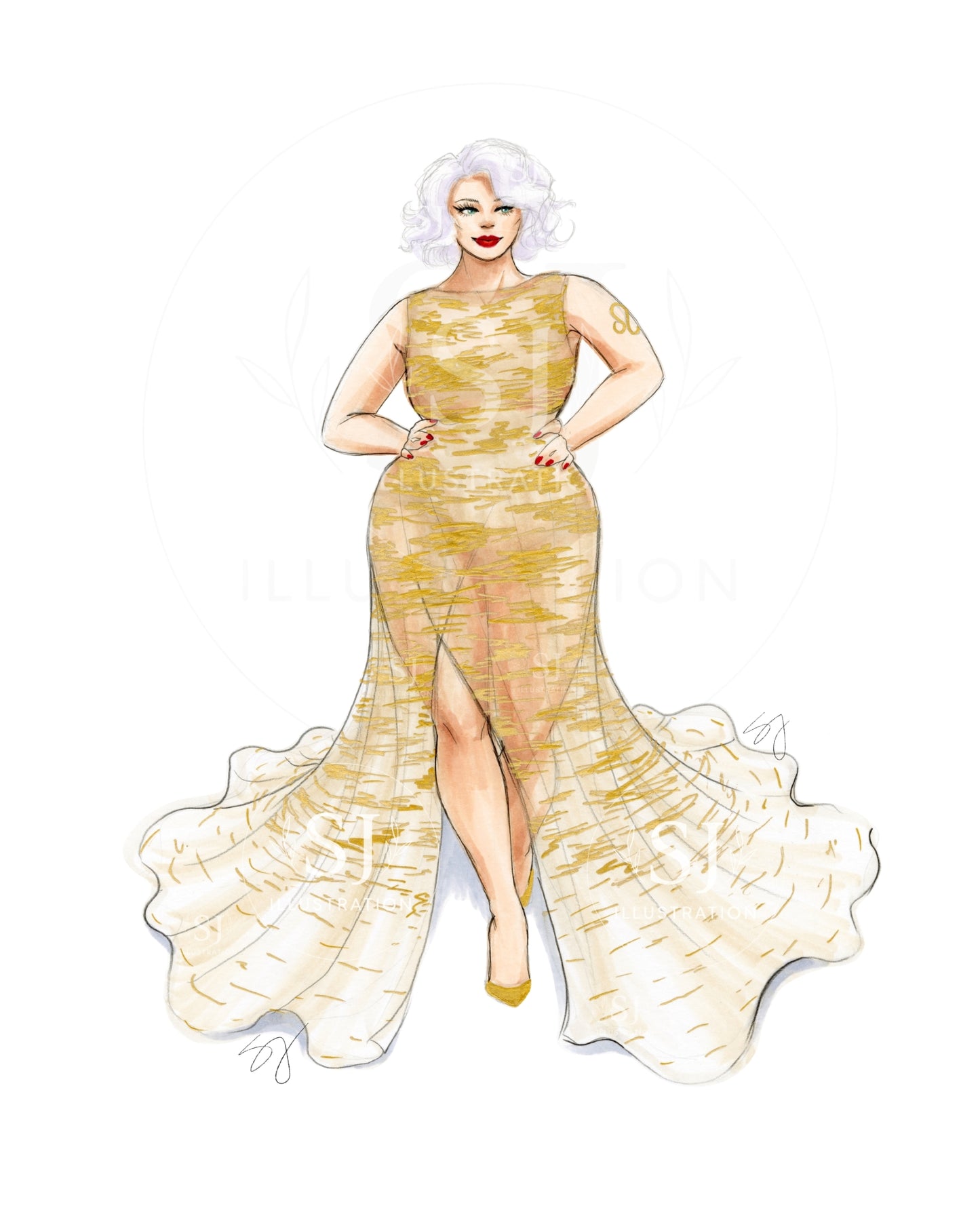 Leo (series 2) | Zodiac Fashion Illustration (ART PRINT)