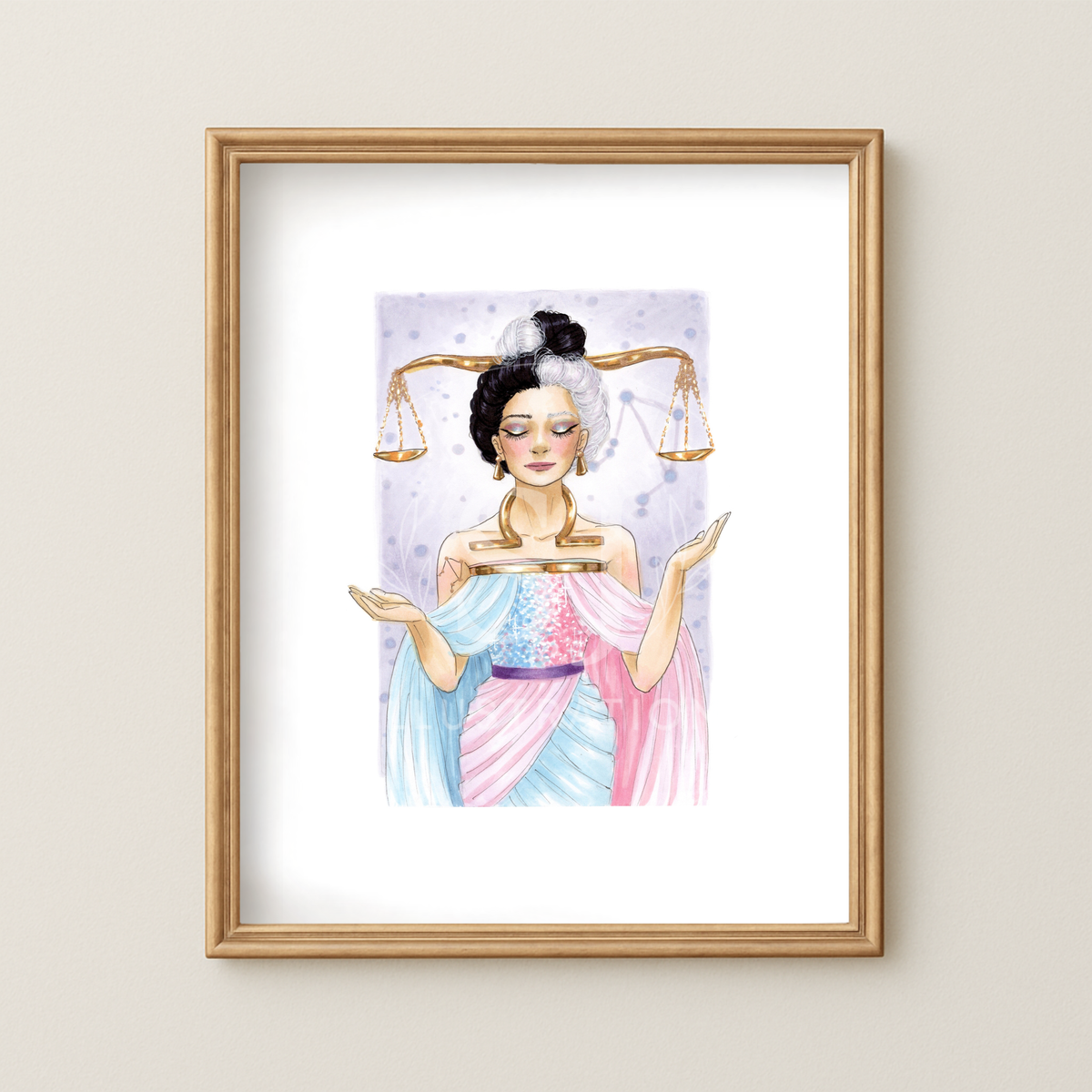 Libra | Zodiac Fashion Illustration (ART PRINT)