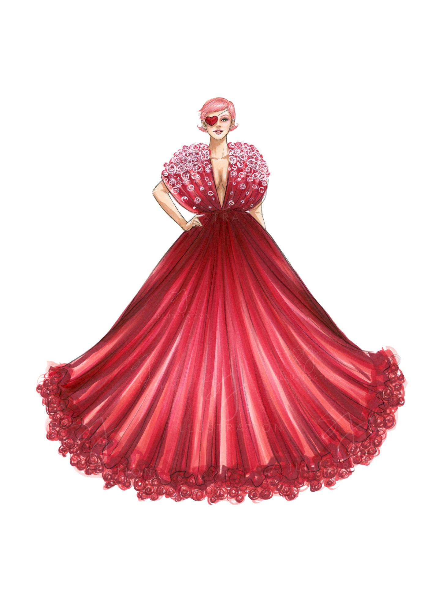 Love in Bloom | Inclusive Fashion Illustration (PRINT)