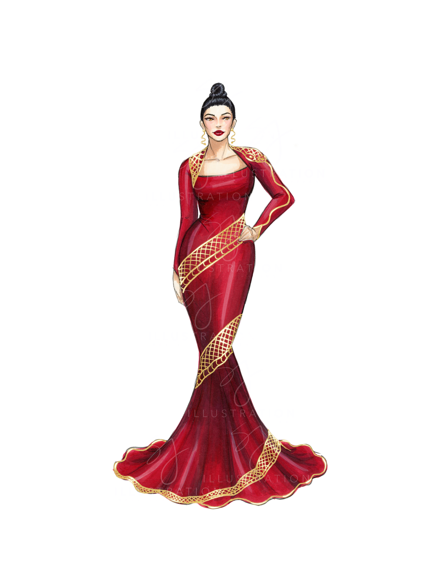 Lunar New Year 2025: Year of the Snake | Fashion Illustration (PRINTS)