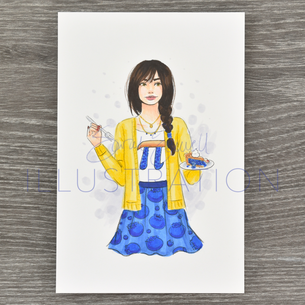 National Pi Day | Everyday Fashion Illustration (ORIGINAL)