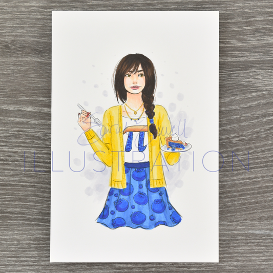 National Pi Day | Everyday Fashion Illustration (ORIGINAL)