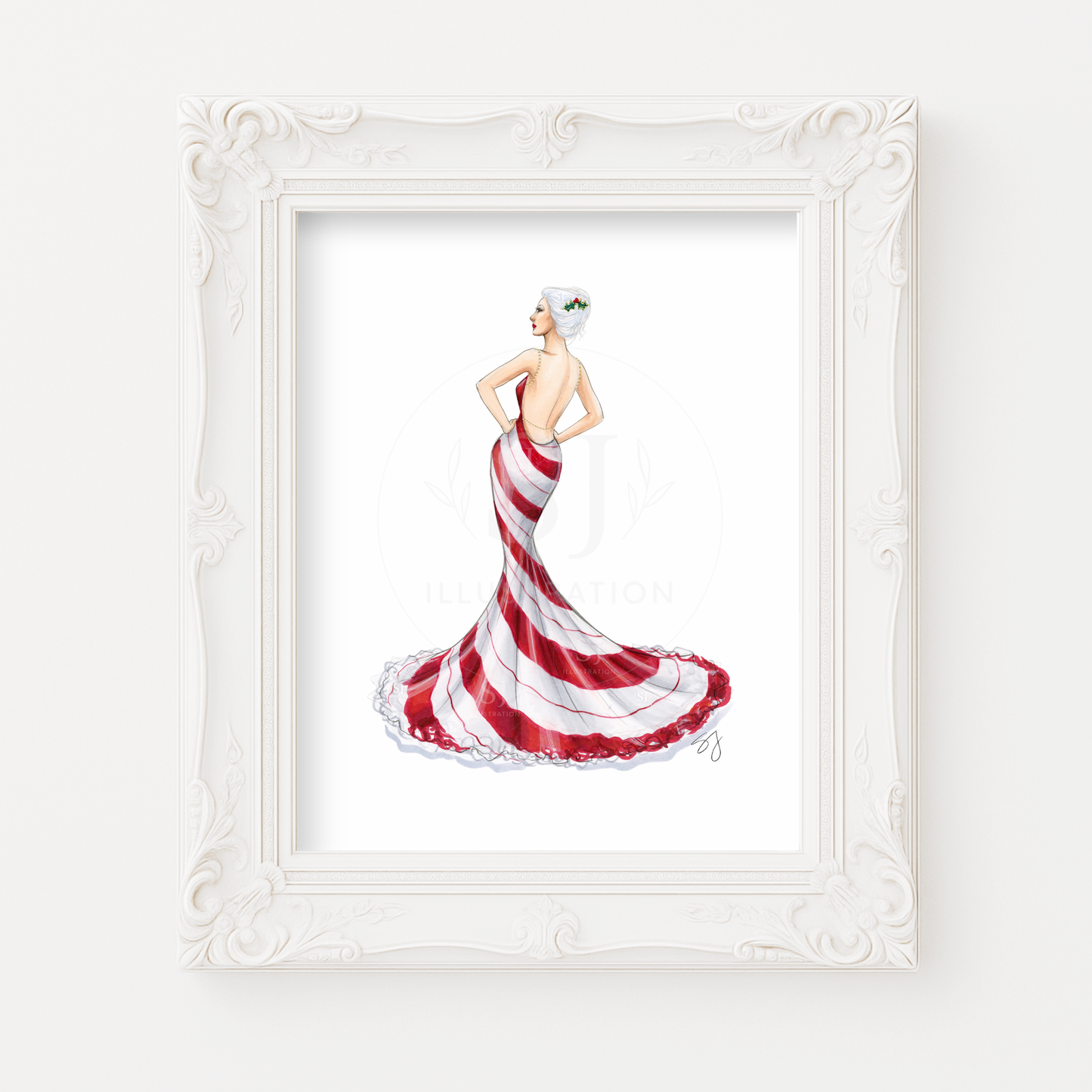 Peppermint Patty | Holiday Fashion Illustration (ART PRINT)