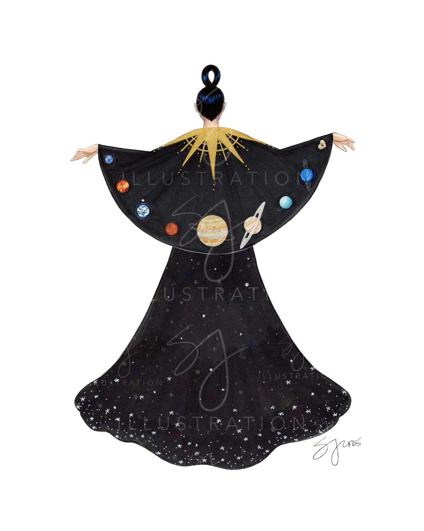 Planetary Alignment | Cosmic Fashion Illustration (PRINT)