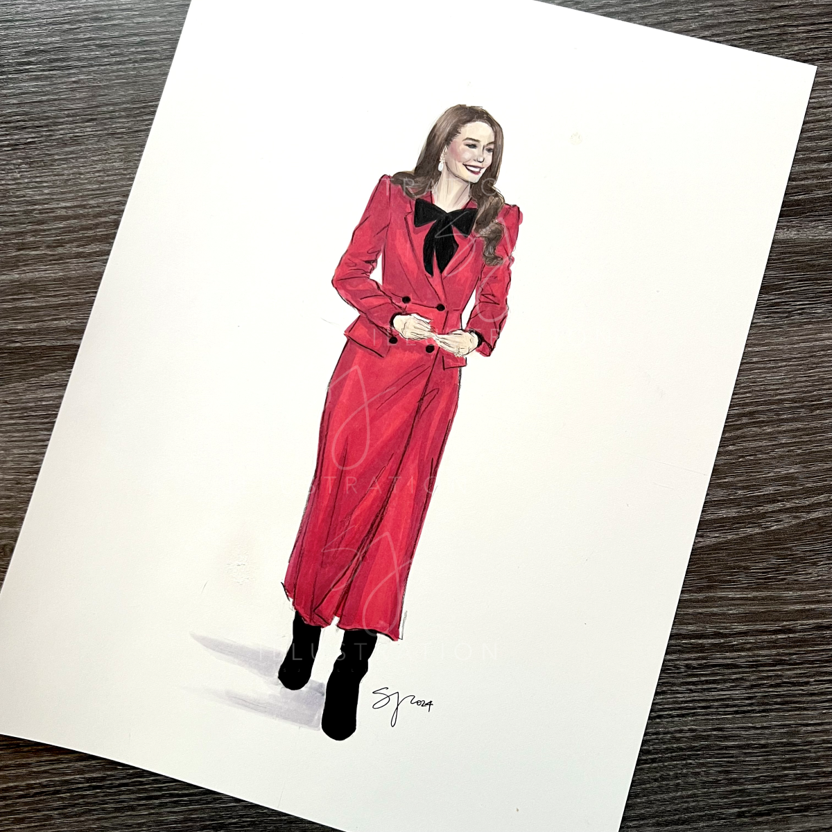 Royal Holiday Chic | Fashion Illustration (PRINT Pre-Order)