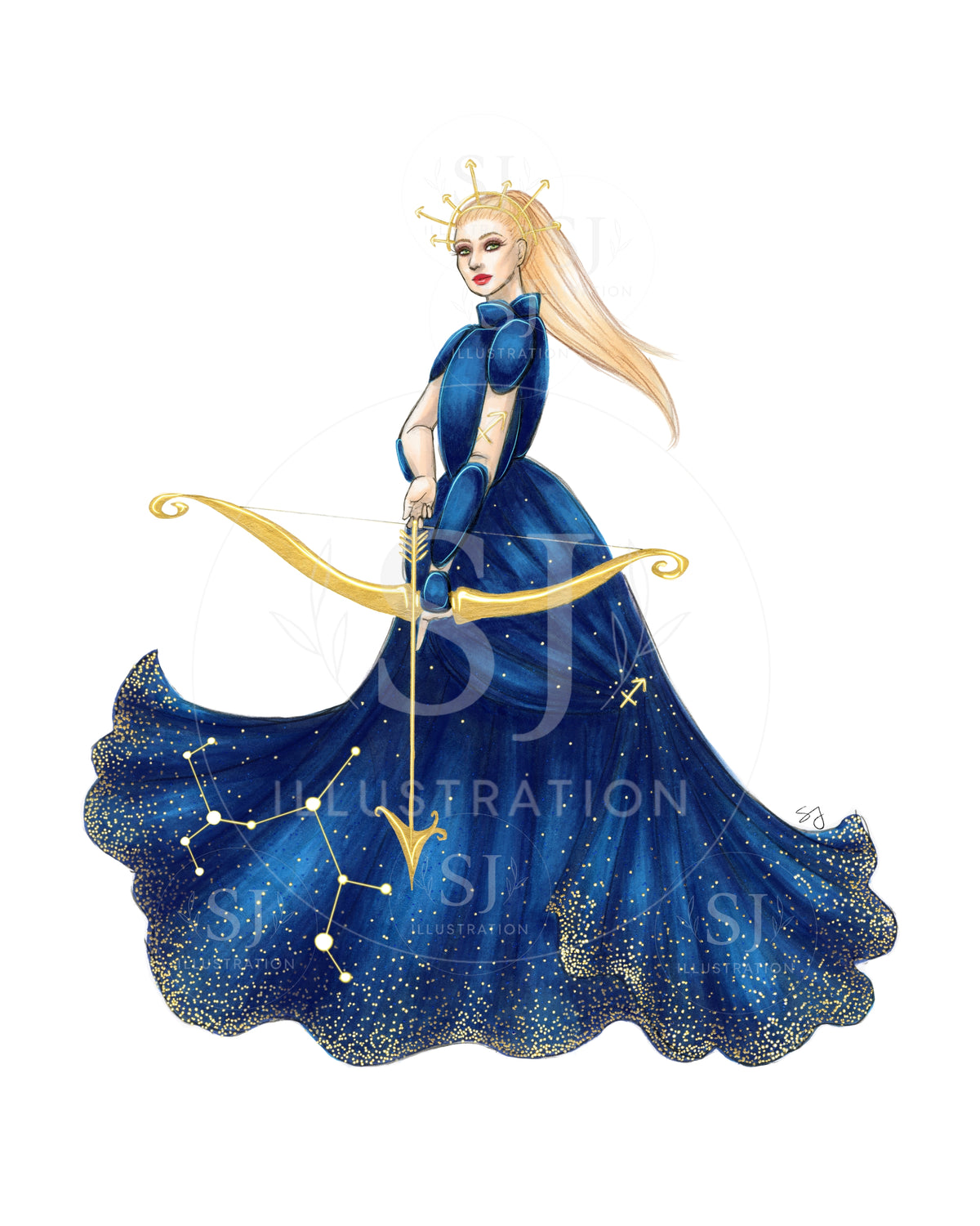 Sagittarius (series 1) | Zodiac Series Illustration (PRINT)
