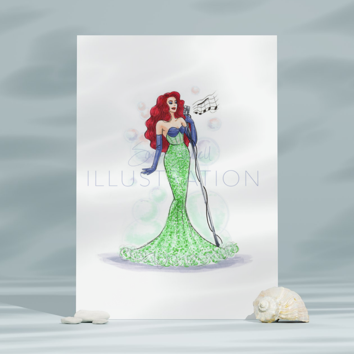 Siren's Song | Fairytale Fashion Illustration (PRINT)