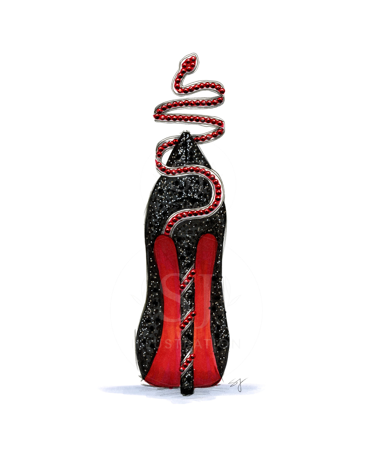 Sky High Reputation | Album-Inspired Stiletto Fashion Illustration (PRINT)