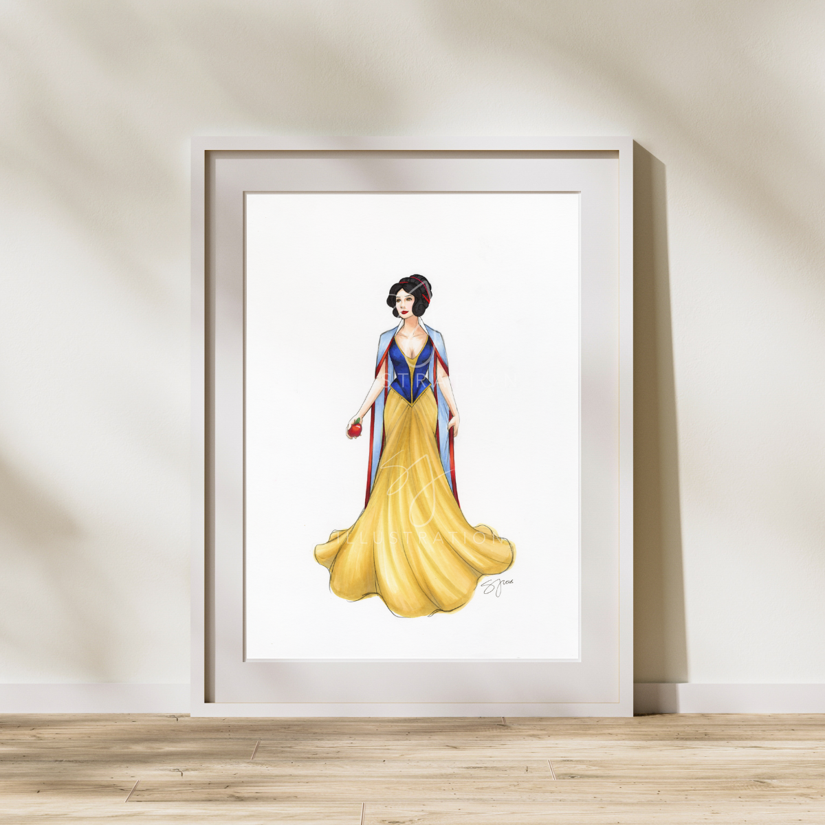 Snow White Reimagined | Fairytale Princess Fashion Illustration (ORIGINAL)