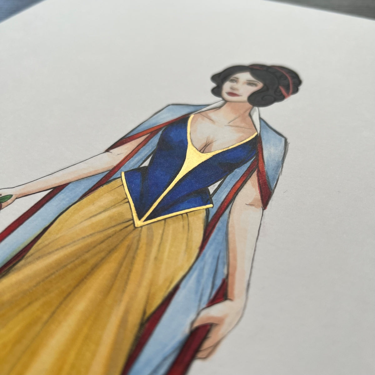 Snow White Reimagined | Fairytale Princess Fashion Illustration (ORIGINAL)