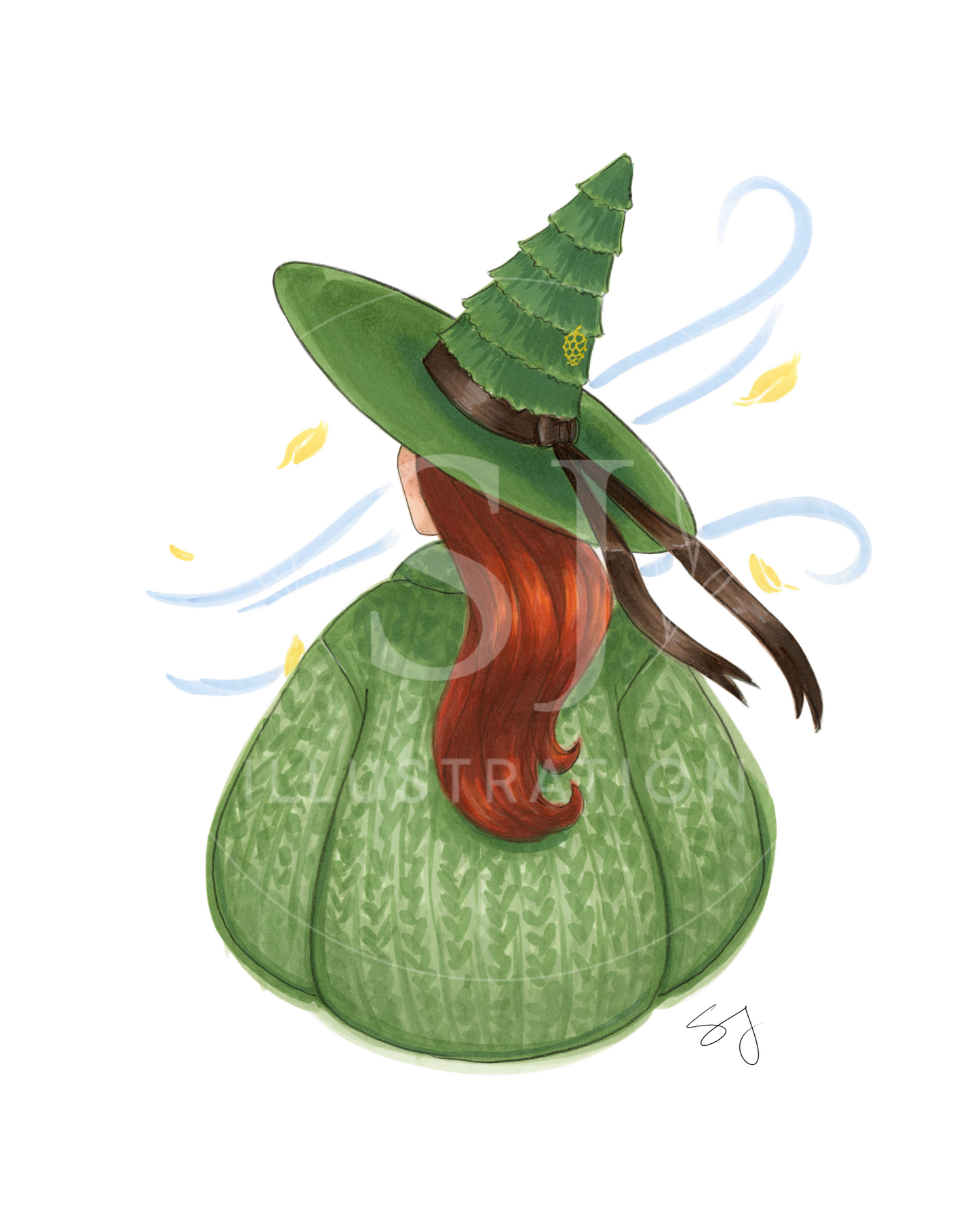 Timbrrr (Cozy Witch Series) | Fun Fall Fashion Illustration (PRINT)