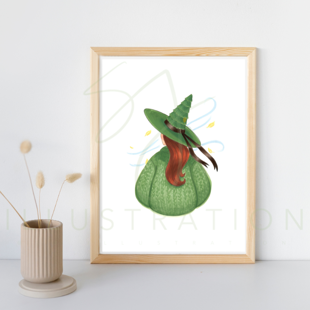 Timbrrr Cozy Witch | Fun Fashion Illustration (PRINT)