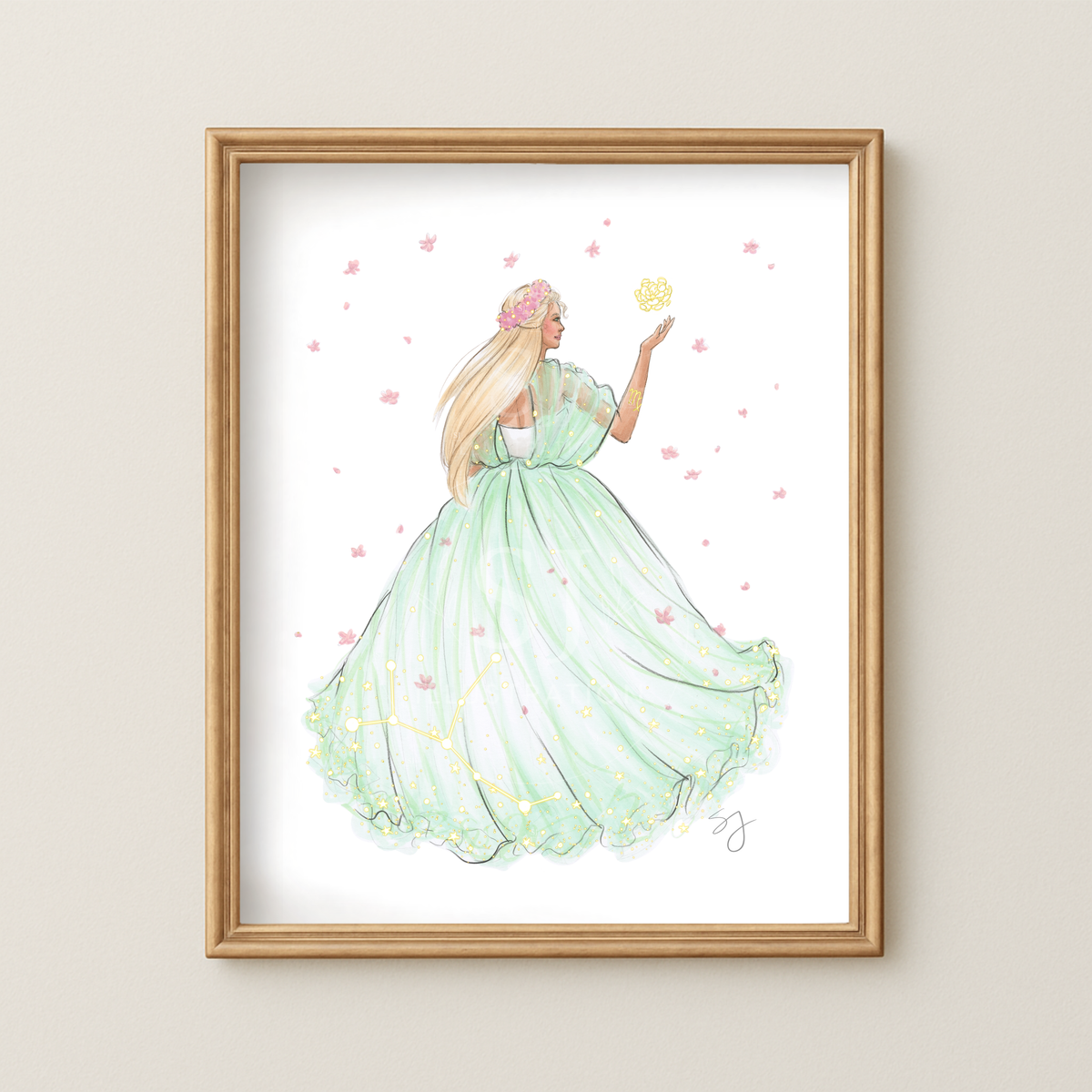 Virgo (series 1) | Zodiac Fashion Illustration (ART PRINT)