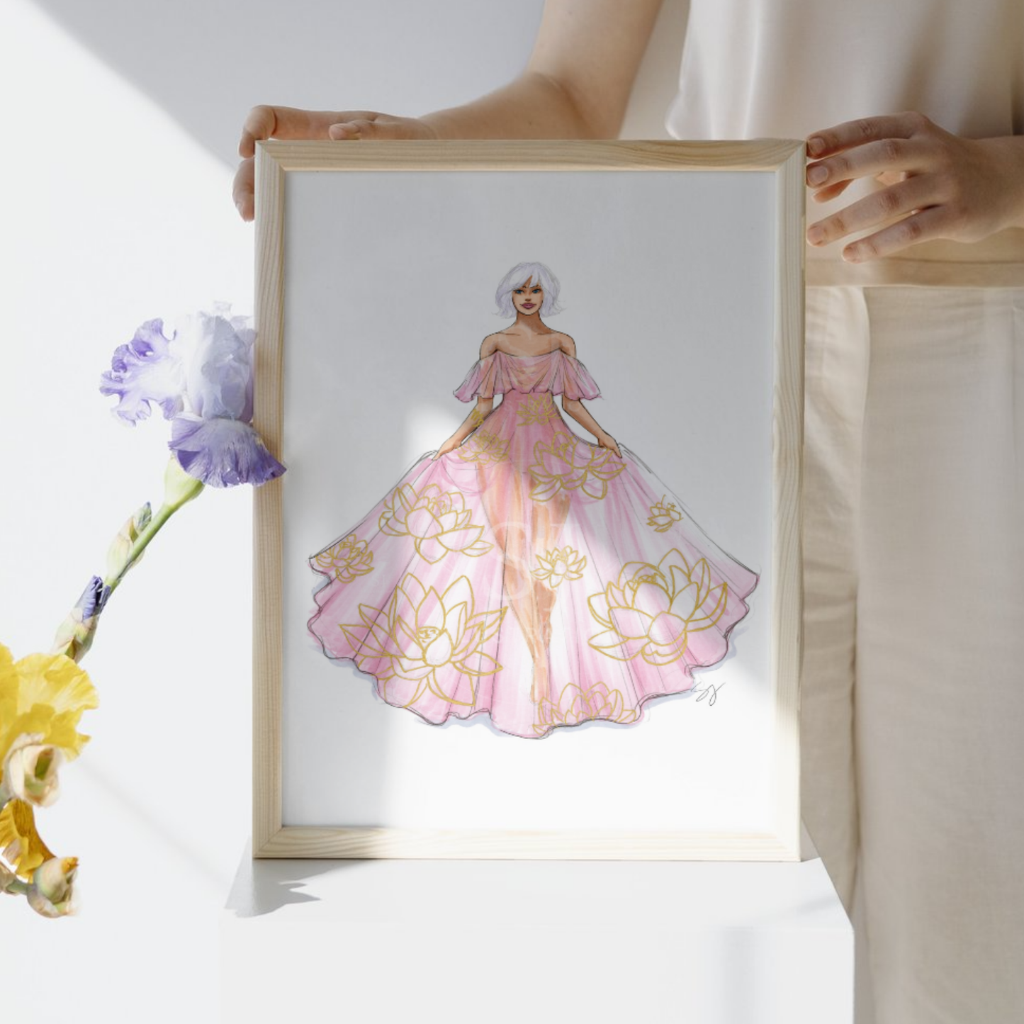 Virgo (series 2) | Zodiac Fashion Illustration (EMBELLISHED PRINT)