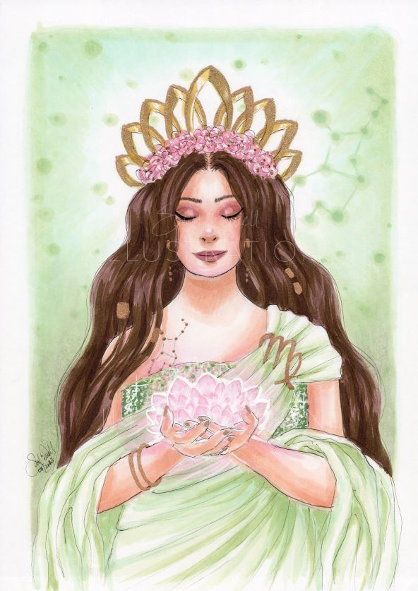 Virgo | Zodiac Fashion Illustration (ORIGINAL)