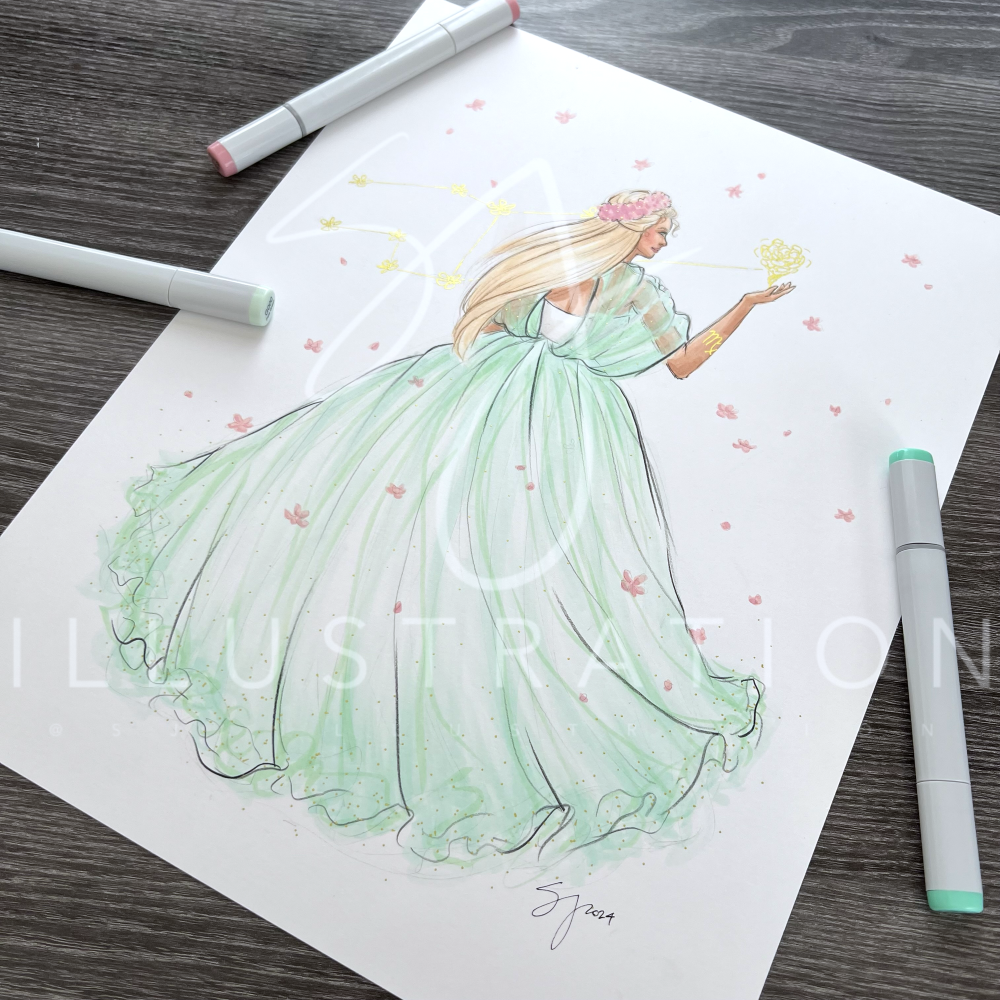 Virgo (Version 2) | Zodiac Fashion Illustration (ORIGINAL)