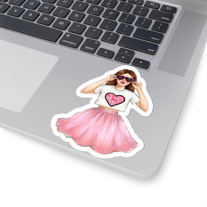 Hearts Galore | Casual Fashion Illustration (STICKER)