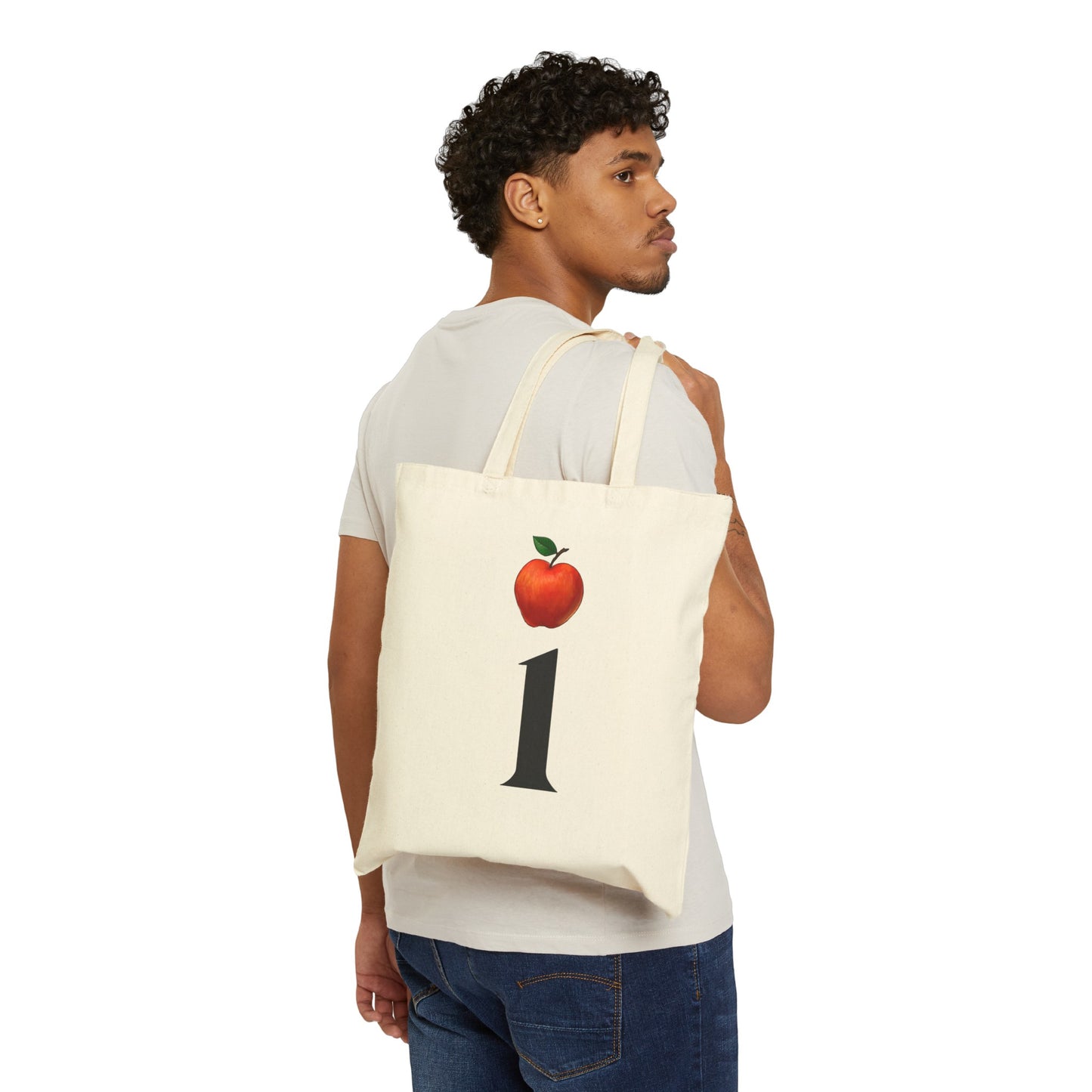 Apple of My i | Cotton Canvas Tote