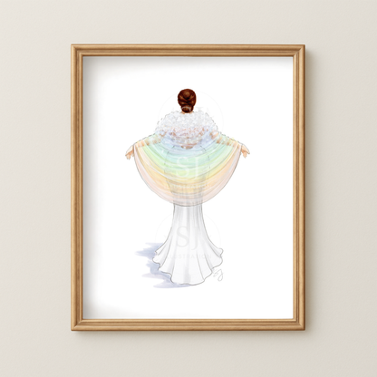 Rainbow Bride  |  Bridal Fashion Illustration (ART PRINT)