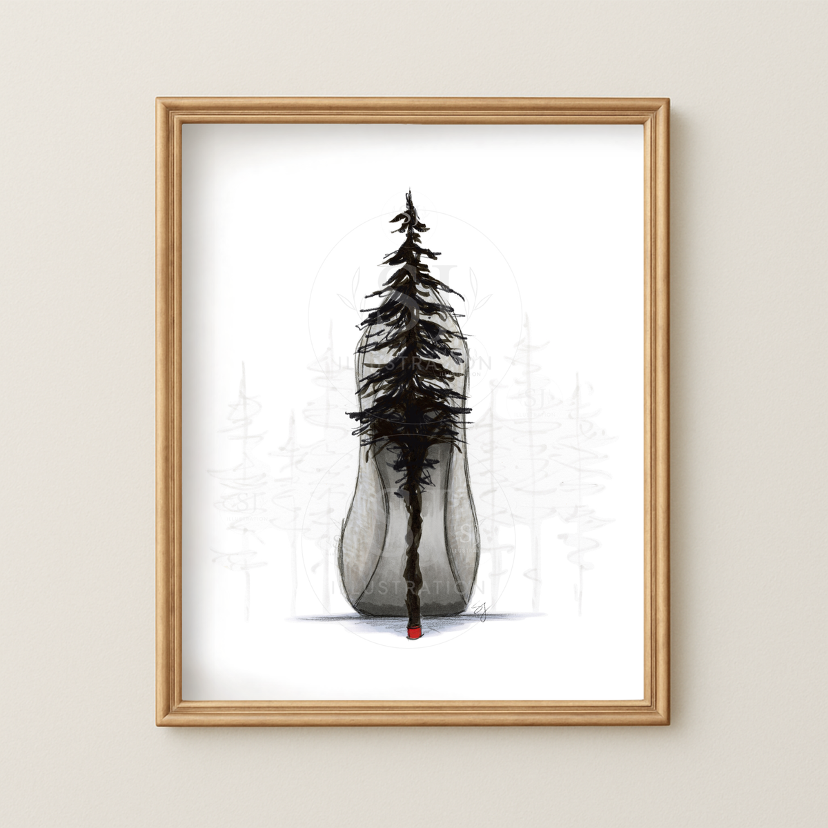 Footsteps Through Folklore  |  Album-Inspired Stiletto Fashion Illustration (ART PRINT)