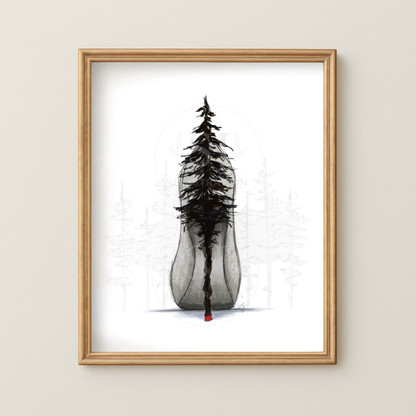 Footsteps Through Folklore  |  Album-Inspired Stiletto Fashion Illustration (ART PRINT)