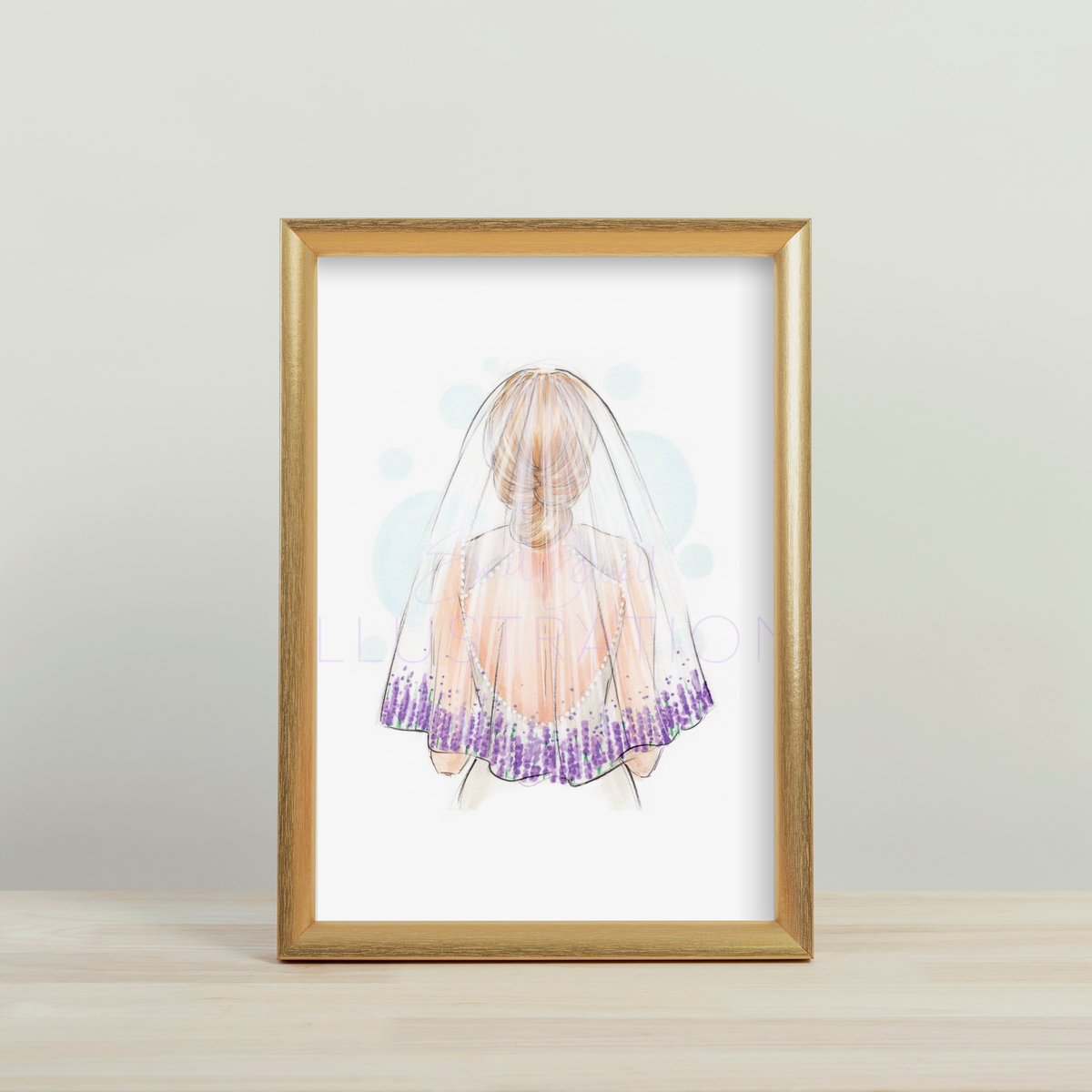 Lavender Veil | Bridal Fashion Illustration (ART PRINT)