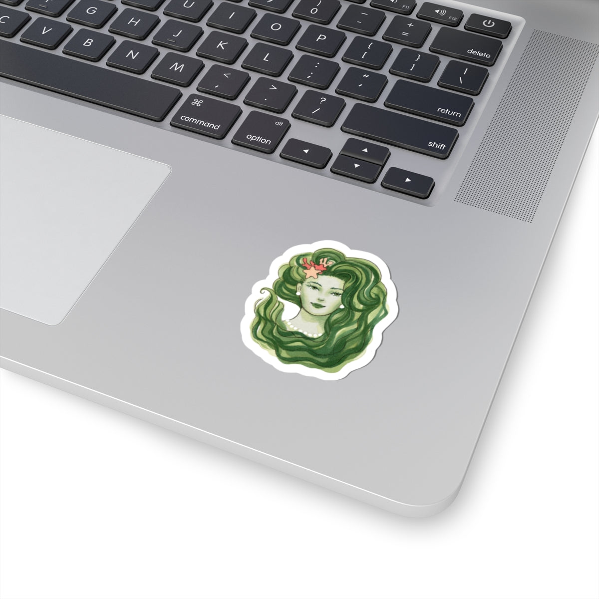 Kelp Mermaid Portrait  |  Mermaid Illustration (STICKER)